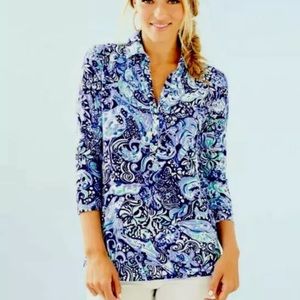Lilly Pulitzer Ansley polo top. XL.